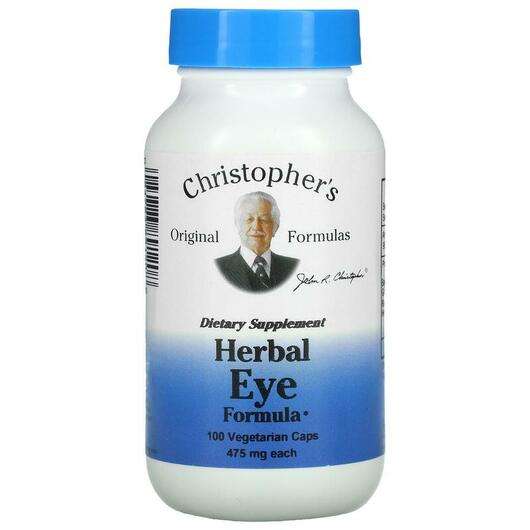Основне фото товара Christopher's Original Formulas, Eyebright, Очанка 475 мг, 100...