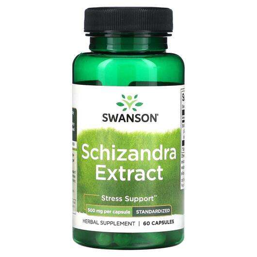 Основне фото товара Swanson, Schizandra Extract Standardized 500 mg, Підтримка стр...