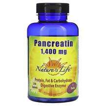 Natures Life, Pancreatin 1400 mg, Панкреатин, 250 таблеток