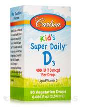 Вітамін D3 Kid's Super Daily D3 400 IU 10 mcg Carlson Вітамін D3 Kid's Super Daily D3 400 IU 10 mcg Carlson
