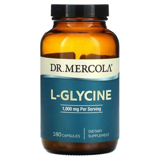Основное фото товара Dr. Mercola, L-Глицин, L-Glycine 500 mg, 180 капсул