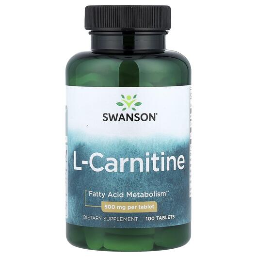 Основне фото товара L-Carnitine Основне фото товара Swanson, L-Carnitine, L-Карнітин, 100 таблеток