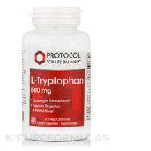 Protocol for Life Balance, L-Триптофан, L-Tryptophan 500 mg, 6...