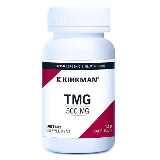 Основне фото товара Kirkman, TMG 500 mg, TMГ триметилгліцин 500 мг, 120 капсул