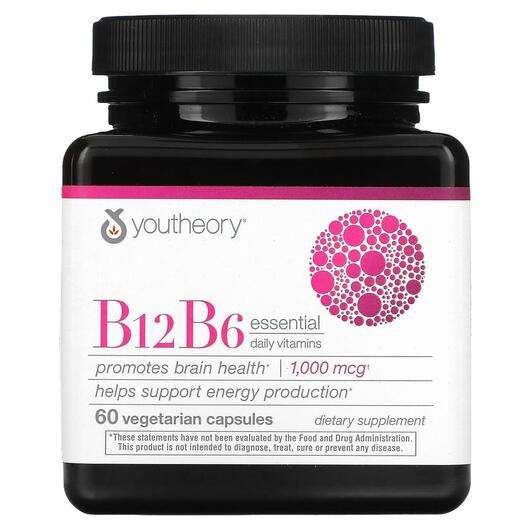 Основное фото товара Youtheory, Метилкобаламин B12, B12 B6 Essential Daily Vitamins...