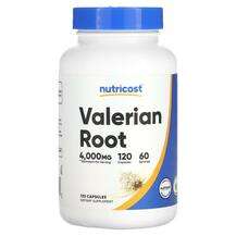 Nutricost, Валериана, Valerian Root 2000 mg, 120 капсул