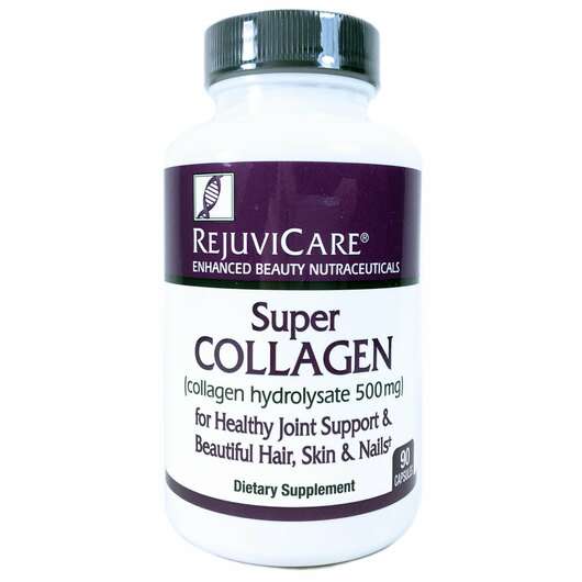 Основне фото товара Rejuvicare, Super Collagen, Супер колаген 500 мг, 90 капсул