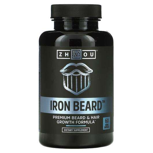 Основное фото товара Zhou Nutrition, Рост волос, Iron Beard, 60 капсул