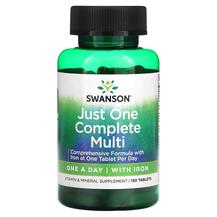 Just One Complete Multi with Iron Мультивитамины Swanson