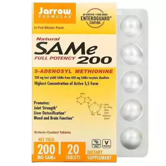 Фото товара SAMe 200 S-Adenosyl-L-Methionine 200 mg 20 Tablets