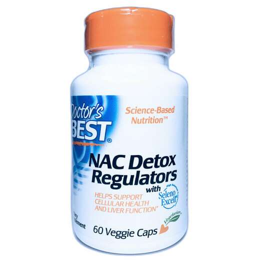 Основне фото товара Doctor's Best, NAC Detox Regulators, NAC, 60 капсул