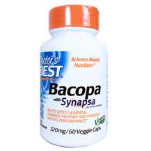 Doctor's Best, Bacopa 320 mg Synapsa, Бакопа з Синапса 320 мг,...