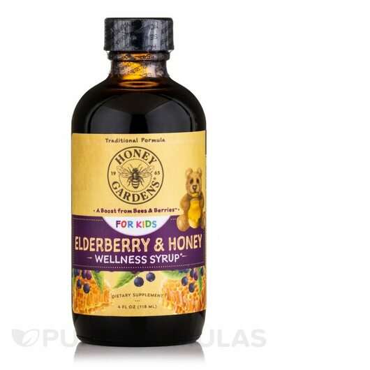Основное фото товара Honey Gardens, Сироп из Бузины, Kids Elderberry & Honey Sy...