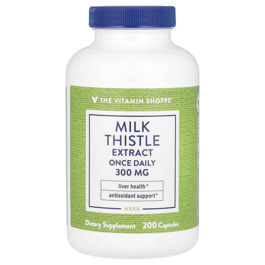 Основне фото товара Milk Thistle Extract 300 mg Основне фото товара TheVitaminShoppe, Milk Thistle Extract 300 mg, Розторопша, 200 ка
