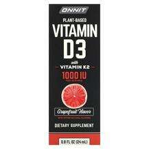 Onnit, Plant Based Vitamin D3 with Vitamin K2 Grapefruit 25 mc...