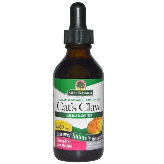 Основне фото товара Nature's Answer, Cat's Claw Low Alcohol 1000 mg, Котячий кігот...