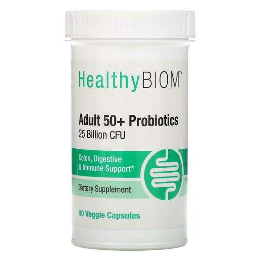 Основное фото товара HealthyBiom, Пробиотики, Adult 50+ Probiotics 25 Billion CFU, ...
