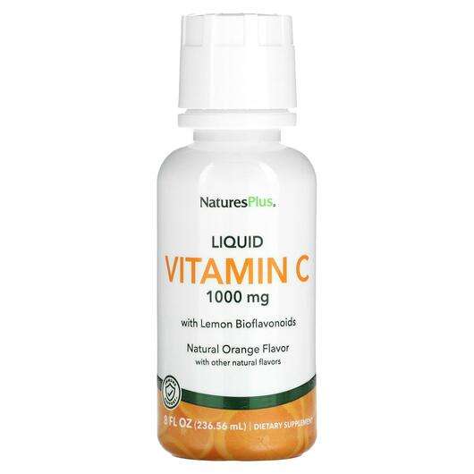 Основное фото товара Natures Plus, Витамин C, Liquid Vitamin C Natural Orange 1000 ...