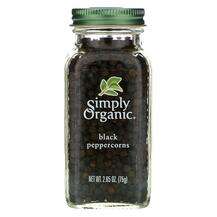 Simply Organic, Специи, Black Peppercorns, 75 г