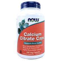 Now, Calcium Citrate Caps, 240 Vcaps