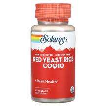Solaray, Red Yeast Rice CoQ-10, Червоний дріжджовий рис, 60 ка...