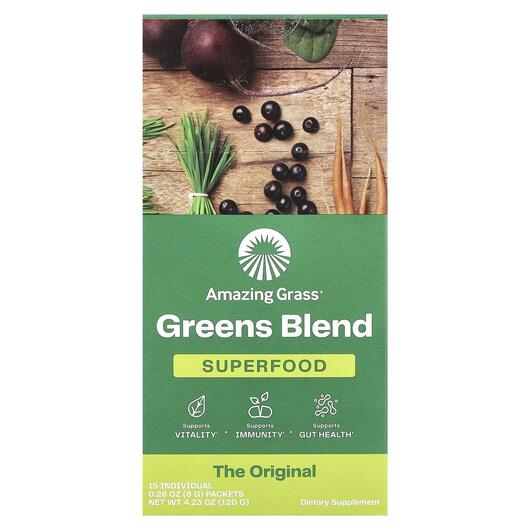 Основное фото товара Greens Blend SuperFood The Original Packets 8 g Each, Суперфуд, 1