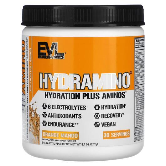 Основне фото товара EVLution Nutrition, HydrAmino Orange Mango, Амінокислоти, 237 г