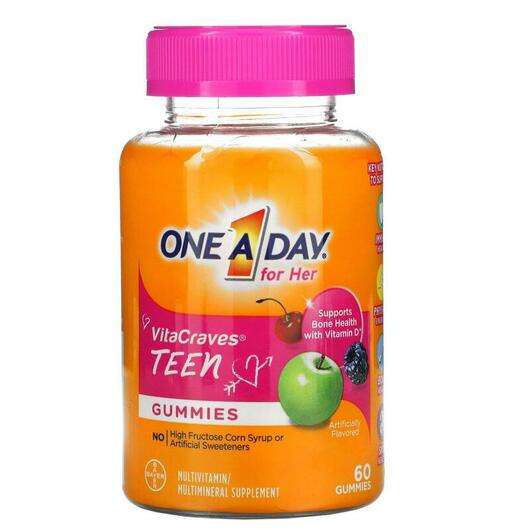 Основне фото товара One-A-Day, For Her VitaCraves Teen Multi, Мультивітаміни для п...