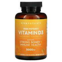 Viva Naturals, Витамин D3, Vitamin D3 with Organic Coconut Oil...