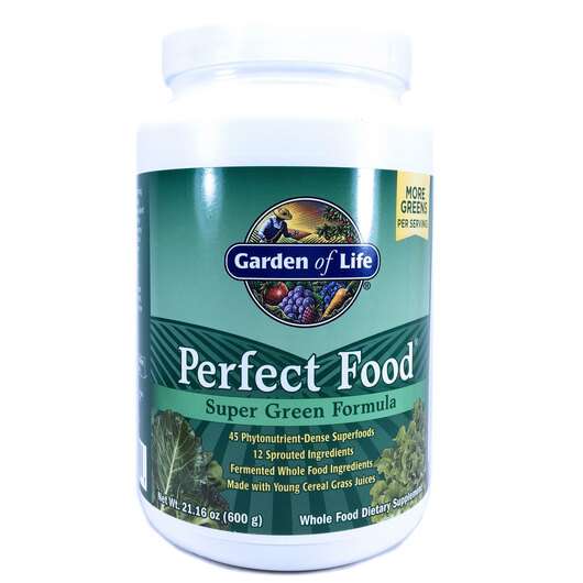 Основне фото товара Garden of Life, Perfect Food, Суперфуд, 600 г