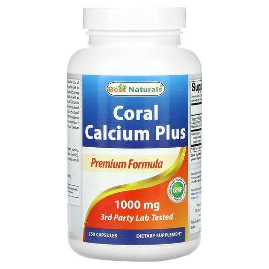 Основное фото товара Best Naturals, Коралловый Кальций, Coral Calcium Plus 500 mg, ...