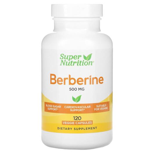 Основне фото товара Berberine HCI 500 mg Основне фото товара Super Nutrition, Berberine HCI 500 mg, Берберин, 120 капсул