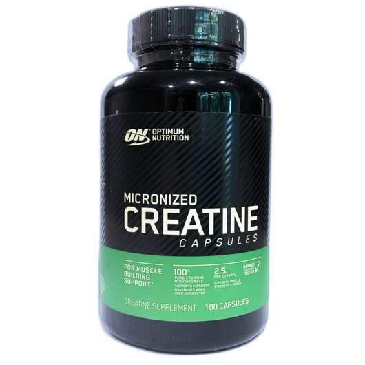 Основне фото товара Optimum Nutrition, Micronized Creatine Capsules 2.5 g, Креатин...
