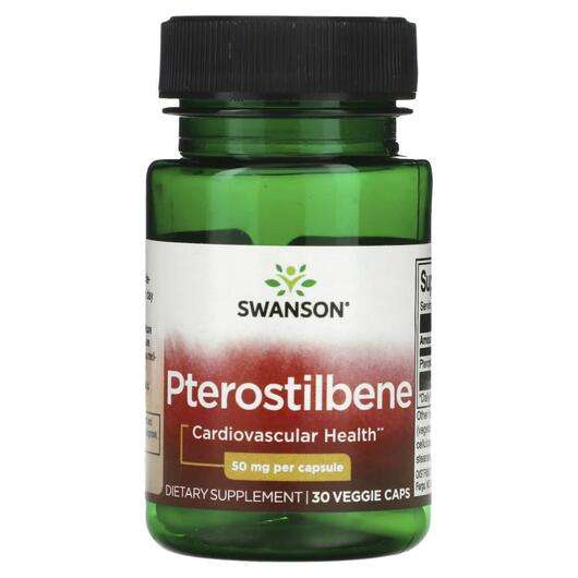 Основне фото товара Swanson, Pterostilbene 50 mg, Птеростільбен, 30 капсул