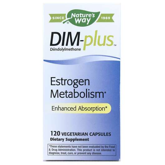 Основне фото товара Nature's Way, DIM-plus Estrogen Metabolism, Підтримка рівня ес...