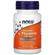 Now, L-Теанин 100 мг, L-Theanine 100 mg, 90 таблеток