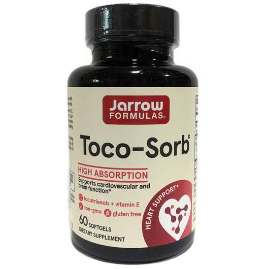 Основне фото товара Jarrow Formulas, Toco-Sorb, Токотрієноли, 60 капсул