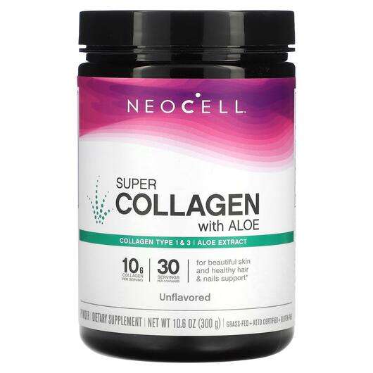 Основное фото товара Neocell, Коллаген, Super Collagen Powder Unflavored, 300 г