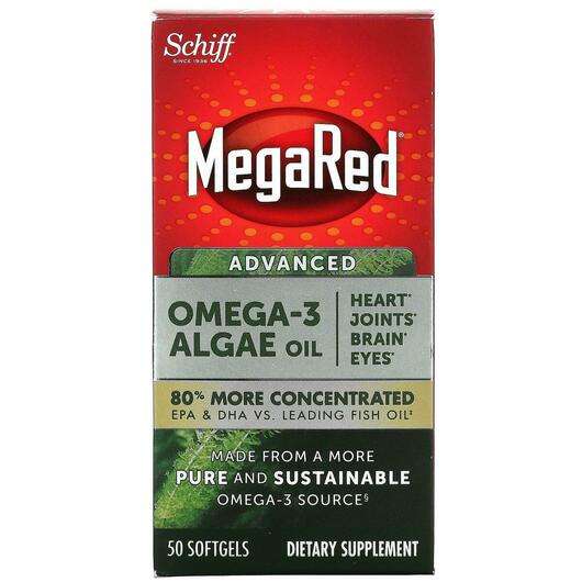 Основне фото товара Schiff, MegaRed Advanced Omega-3 Algae Oil, Риб'ячий жир Омега...
