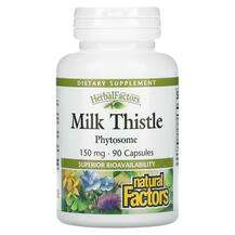 Natural Factors, Расторопша, Milk Thistle 150 mg, 90 капсул