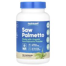 Со Пальметто Saw Palmetto 500 mg Nutricost 120 капсул