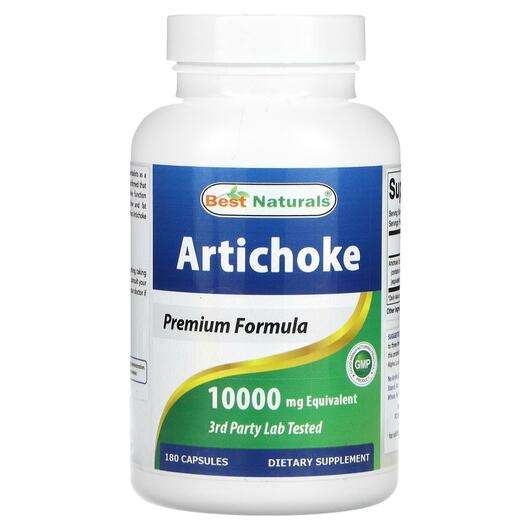 Основне фото товара Best Naturals, Artichoke 10000 mg, Артишок Екстракт, 180 капсул