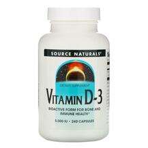 Source Naturals, Витамин D-3 5000 МЕ, Vitamin D-3 5000 IU 240,...