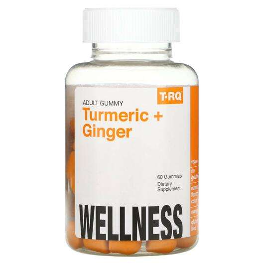 Основное фото товара T-RQ, Куркумин, Turmeric + Ginger Wellness, 60 конфет