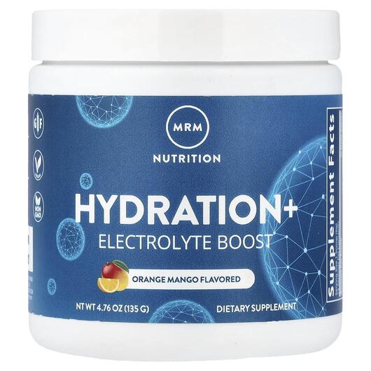 Основне фото товара MRM, Hydration+ Electrolyte Boost Orange Mango, Електроліти, 135 