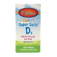 Carlson, Детский витамин D3, Baby's Super Daily D3 400 IU, 10....