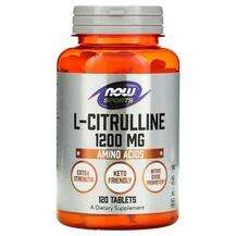 Now, L-Цитруллин 1200 мг, L-Citrulline 1200 mg, 120 таблеток