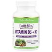 Фото товару Earth's Blend Vitamin D3 + K2, Вітаміни D3 K2, 90 капсул