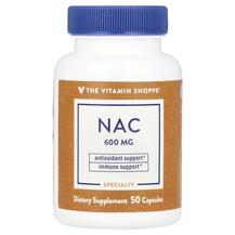 N-ацетилцистеїн NAC 600 mg TheVitaminShoppe 50 капсул N-ацетилцистеїн NAC 600 mg TheVitaminShoppe 50 капсул