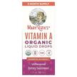 Фото товара Organic Vitamin A Liquid Drops Unflavored, Витамин А Ретинол, 30 